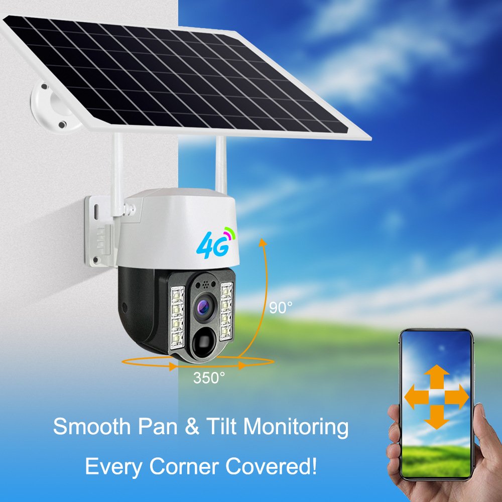 Solar Floodlight Camera 3mp Camera Solar With Smart Pir Sensor Security Solar Camera Outdoor solar network