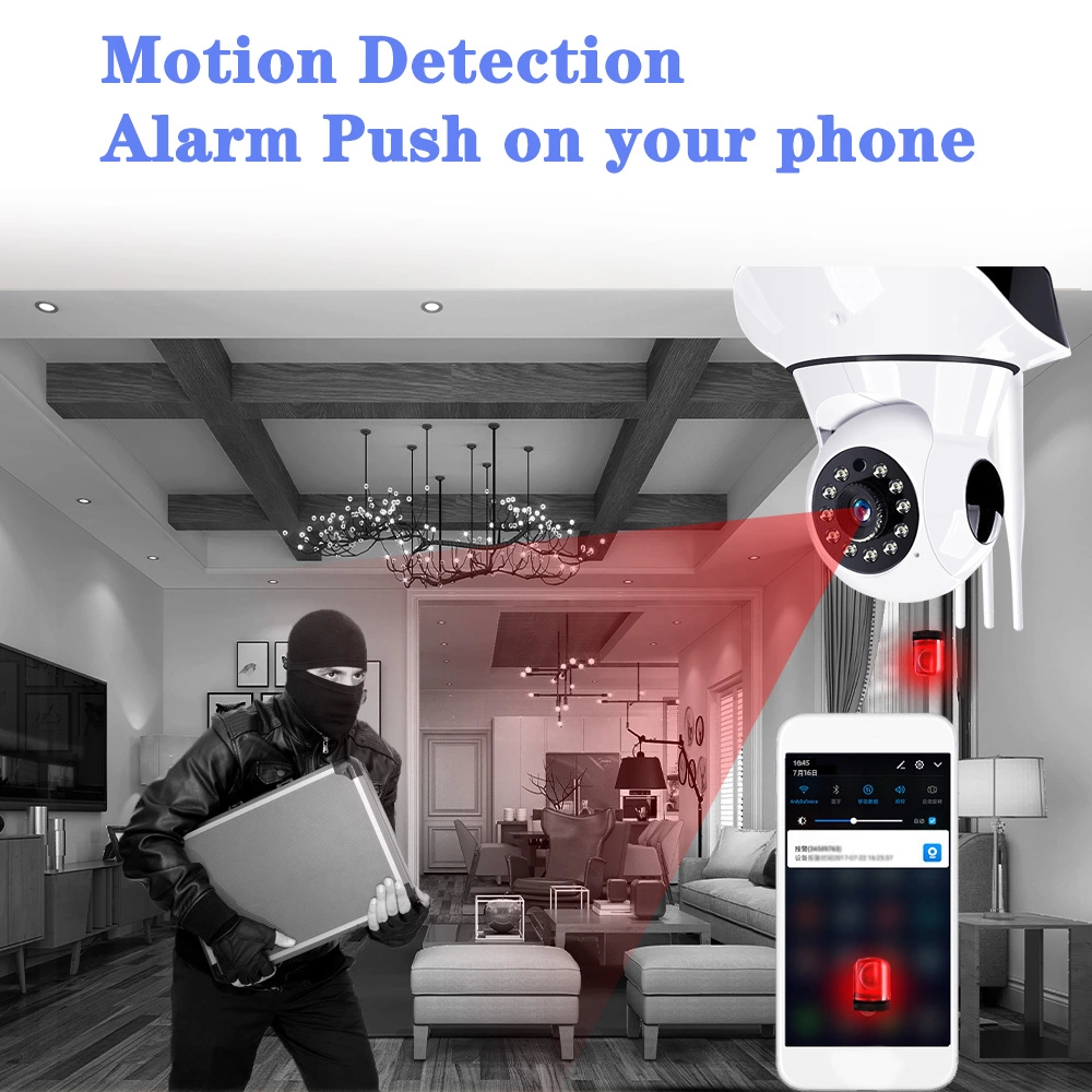 Wifi Mini camera Smart PTZ Audio CCTV Night Vision IR Baby Monitor Camera 3x Antenna Wireless IP Camera