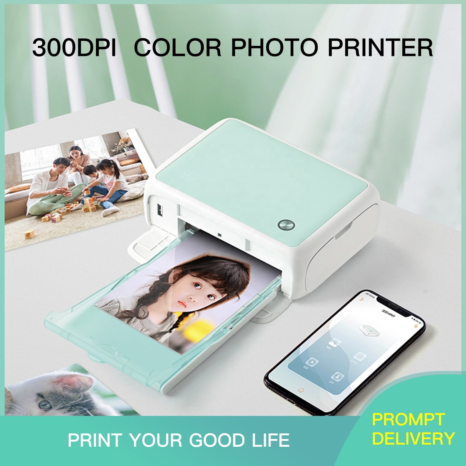 Newest Personal Gift Children Women 3 6inch Instant Handy Impact Po-laroid Inkless Wifi Photo Printer Portable Mini for Passport