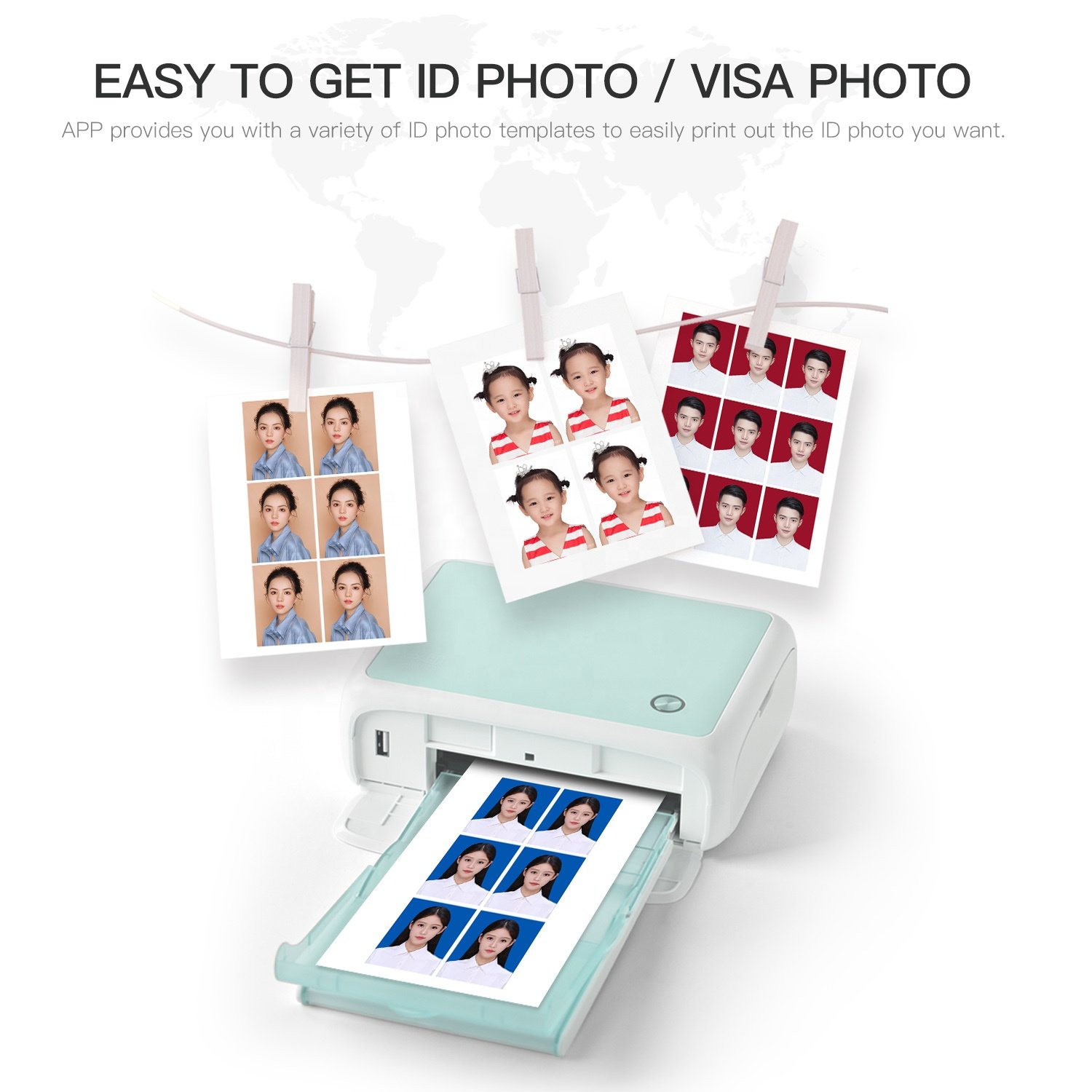 Newest Personal Gift Children Women 3 6inch Instant Handy Impact Po-laroid Inkless Wifi Photo Printer Portable Mini for Passport