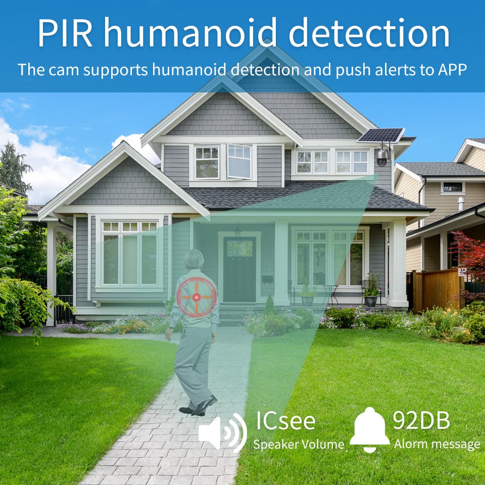 IP66 HD IP CCTV 360 Network De Surveillance Sans Fil Auto Tracking Low Power 10X ZOOM Outdoor Eseecloud 4G Dual PTZ Solar Camera