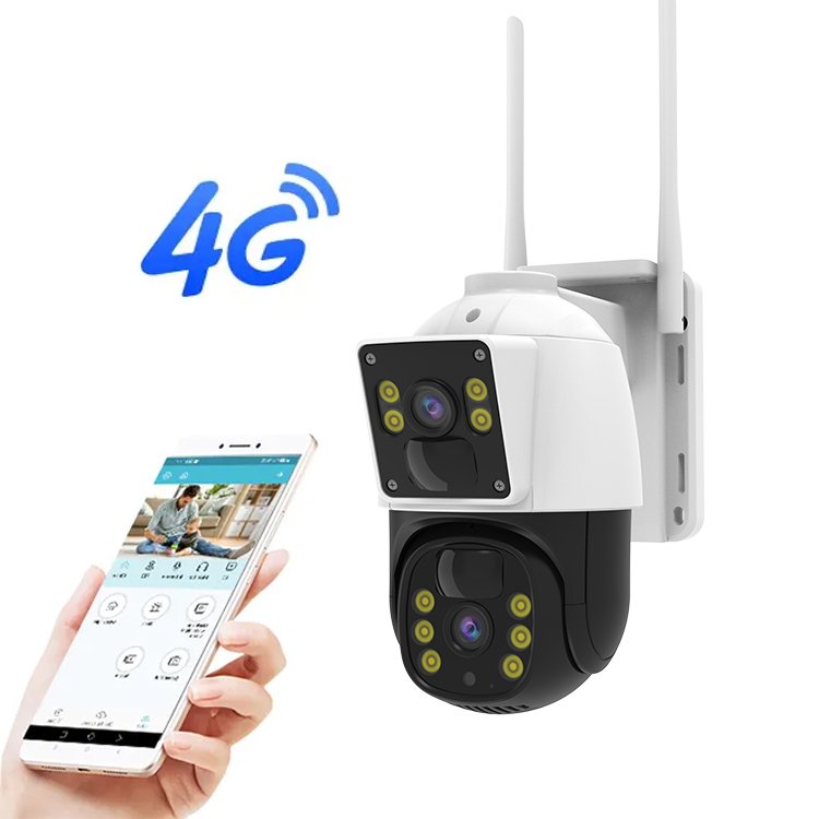 BG66DR Double lens Human tracking 4G Network Cam Solar Power camera outdoor wireless 4G