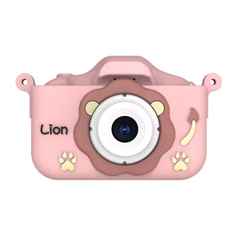 X8S New dual lens Kids camera 1080P cartoon lion children camera adorable toy kids selfie digital camera as gift prize
