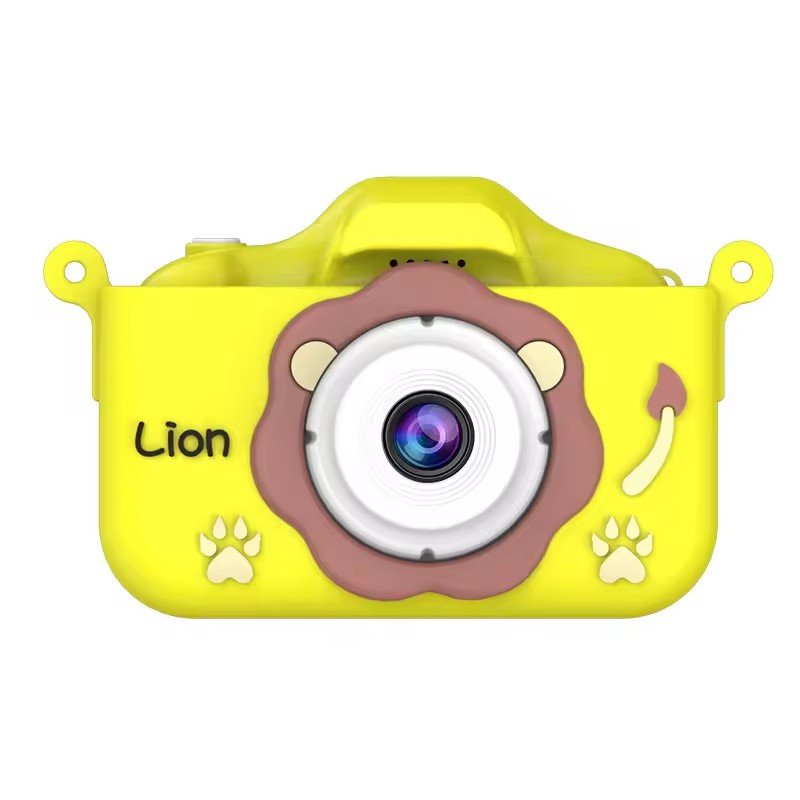 X8S New dual lens Kids camera 1080P cartoon lion children camera adorable toy kids selfie digital camera as gift prize