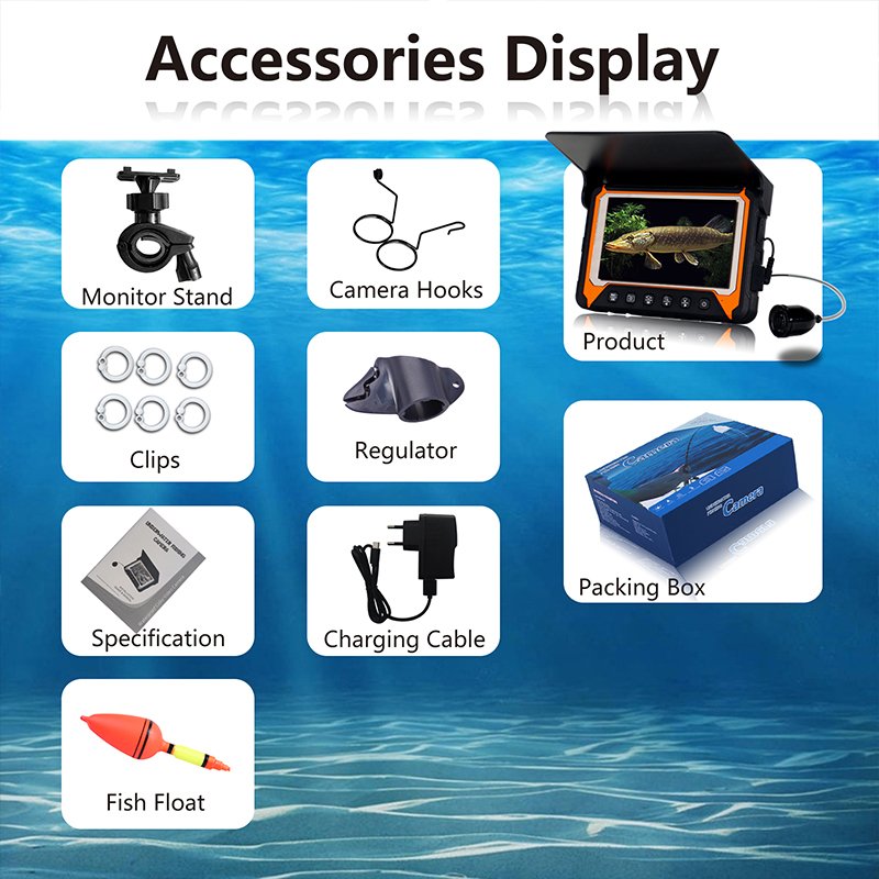 Wholesale price 5 inch fish detector fishing camera with DVR feature