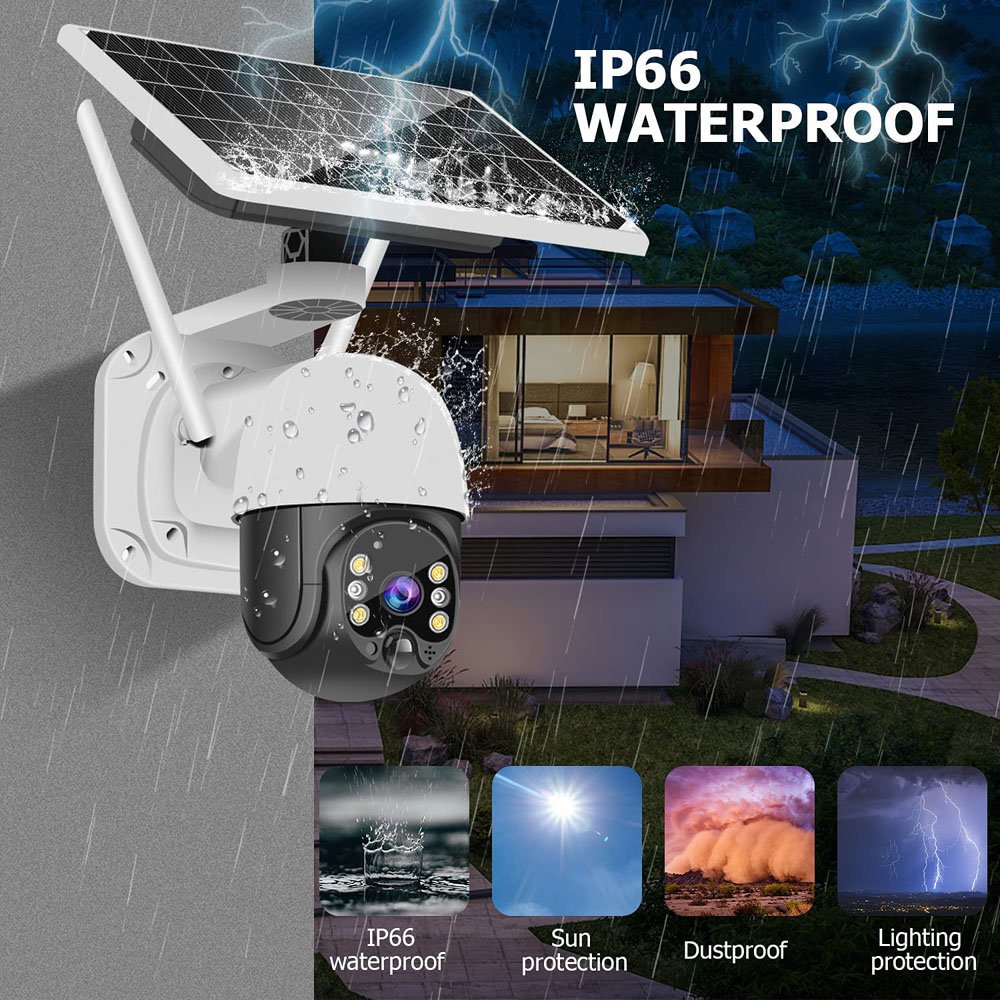 3MP Low Power Icsee PIR Wireless 360 Web Ptz Outdoor 4G Solar Ip Wifi Security Camera System Cctv Network Camera
