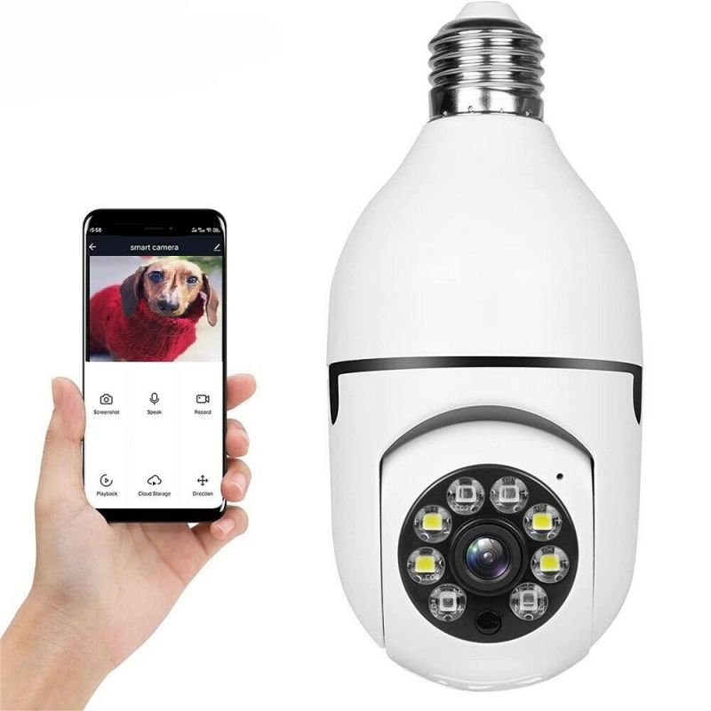 Smart home light bulb lamp wifi 2MP camera 360 Degree panoramic wireless IR Security VR network Camera mini CCTV Camera system