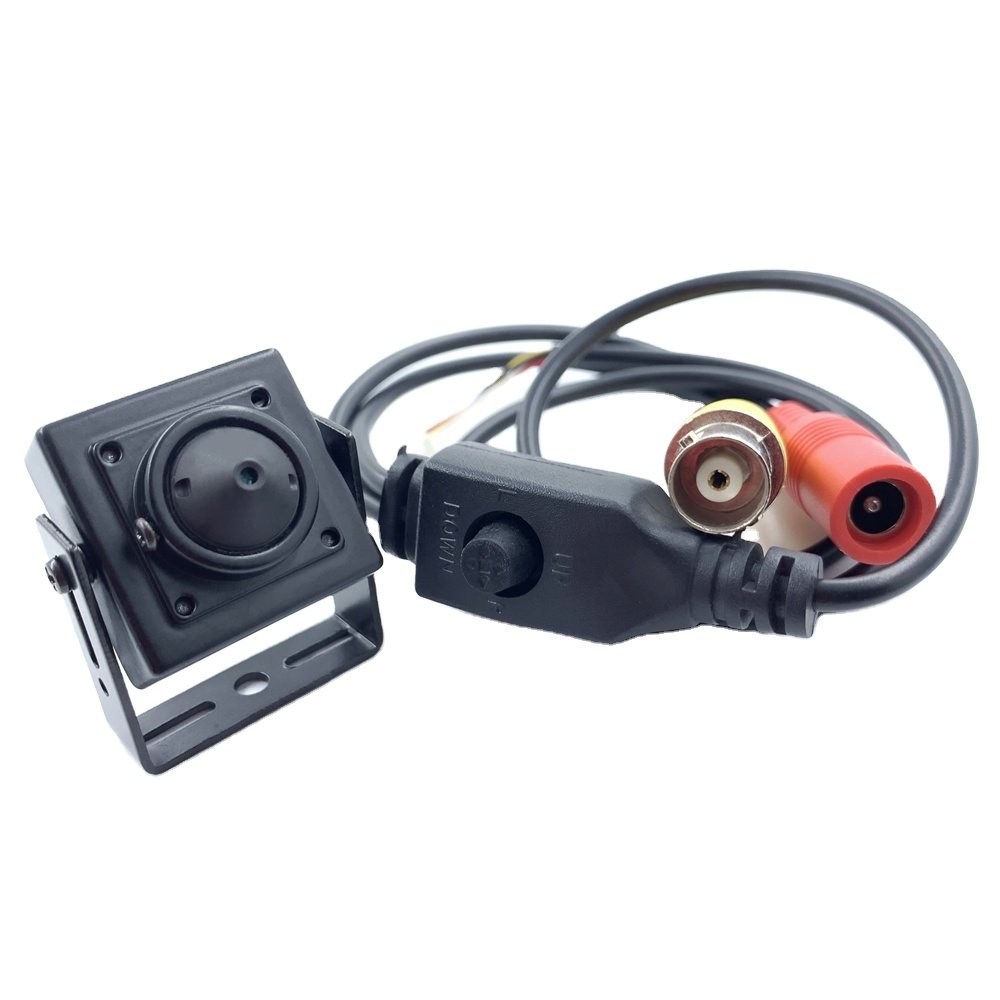 Micro CCD Camera with Pinhole Lens 30*30mm 3.7mm Plastic Film 5key OSD 700TVL Security camera Surveillance camera