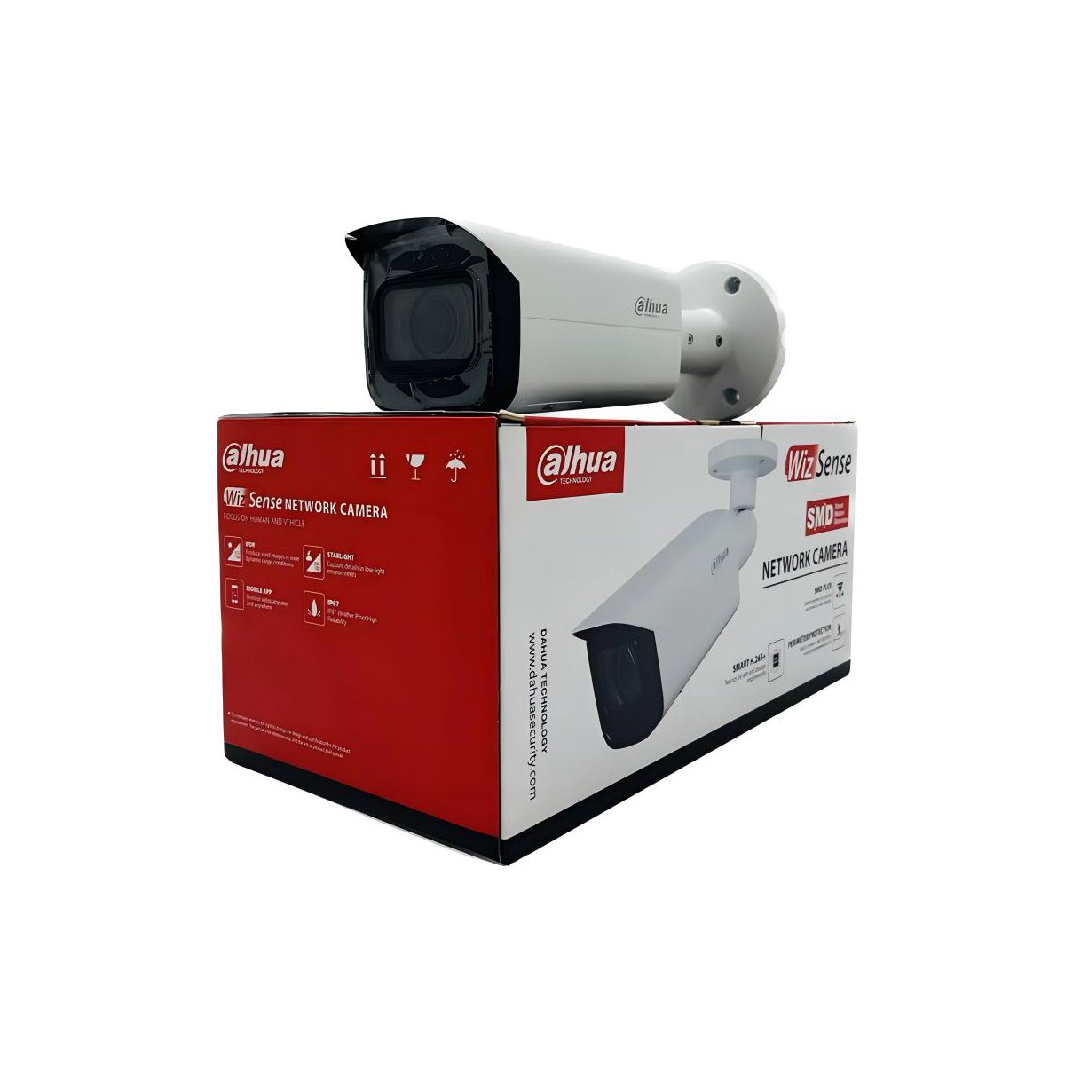 Dahua brand 2.7-13.5mm motorized Ready To Ship IPC-HFW2841T-ZS black 8MP IR Vari-focal Bullet WizSense Network Camera DMSS