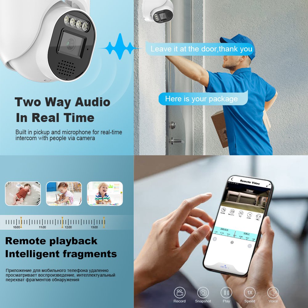 8MP Hik Compatible Full Color PoE CCTV Camera Waterproof Audio ColorVu 3.6mm Lens 4MP Outdoor Security IP Network Camera 4K