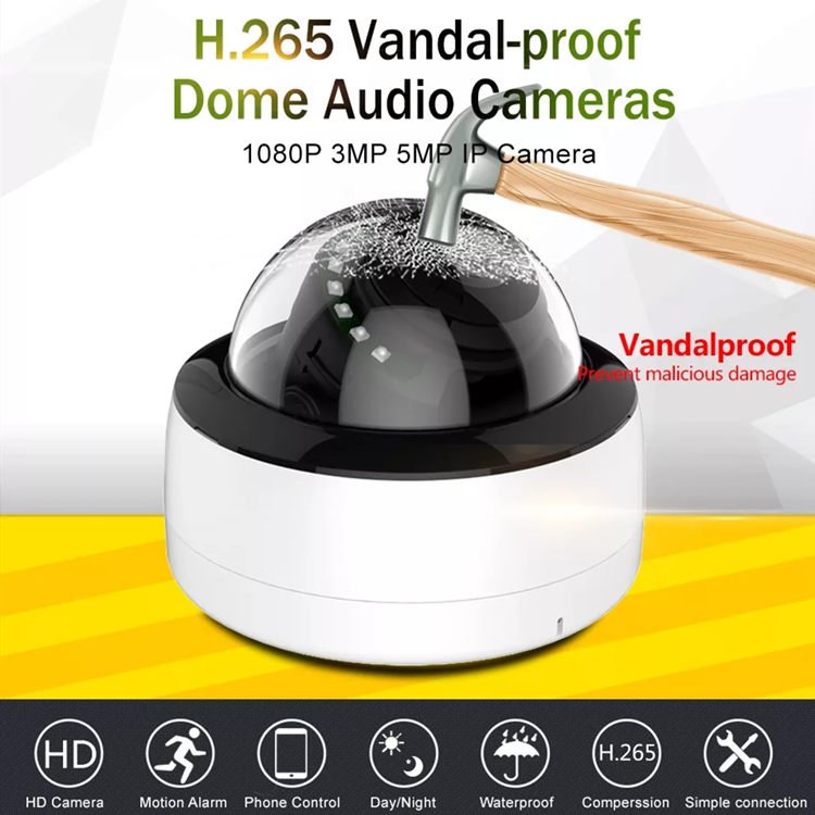 indoor POE cameras cctv buy chinese surveillance well network ip cctv 5mp remote audio security ip 66 security dome camera