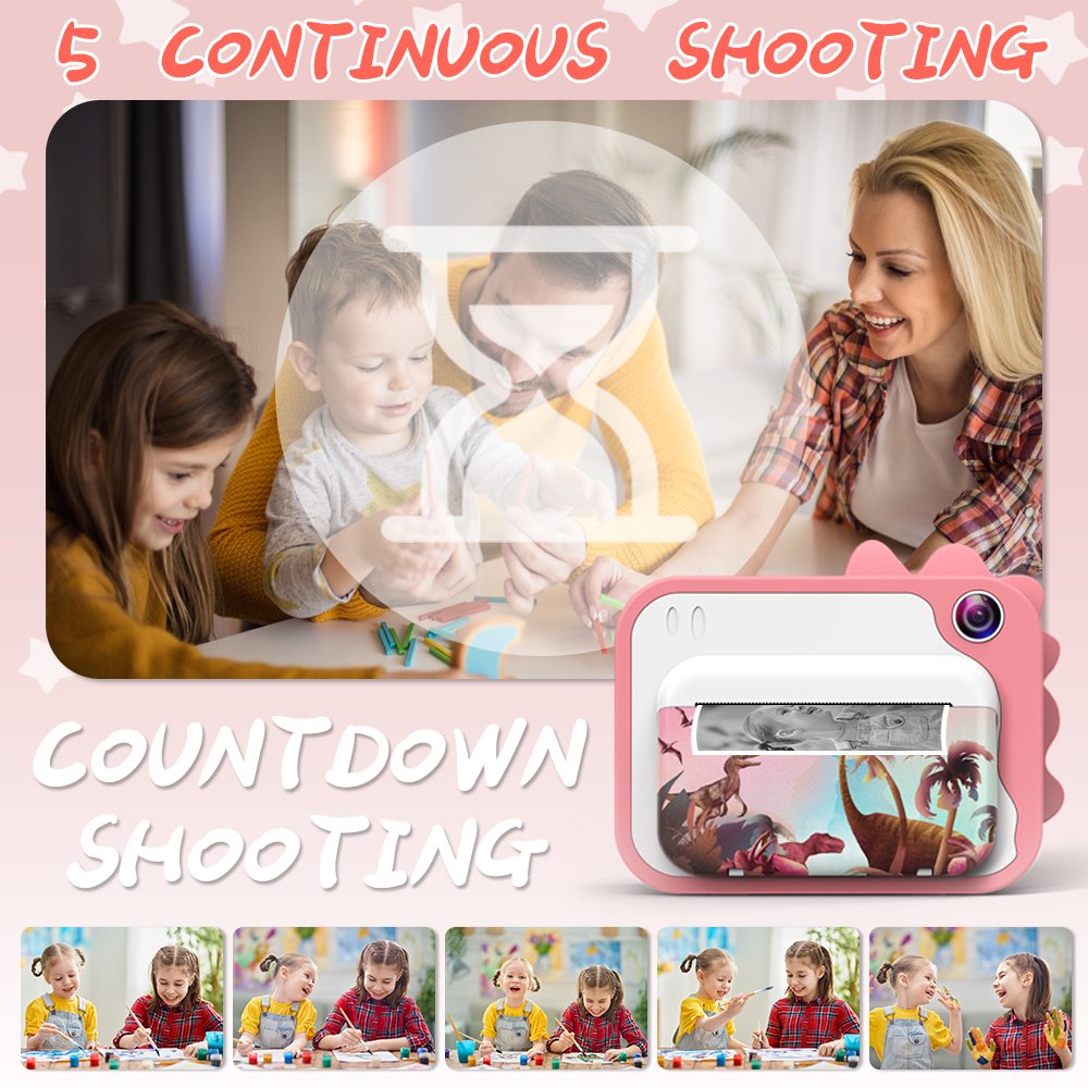 Good Quality Mini Kids Camera Instant Print Photo Digital Camera For Boys Girls Camera for Kids Birthday Christmas Gifts