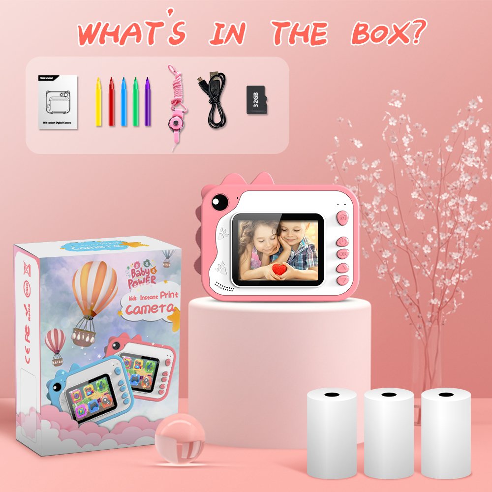 Good Quality Mini Kids Camera Instant Print Photo Digital Camera For Boys Girls Camera for Kids Birthday Christmas Gifts