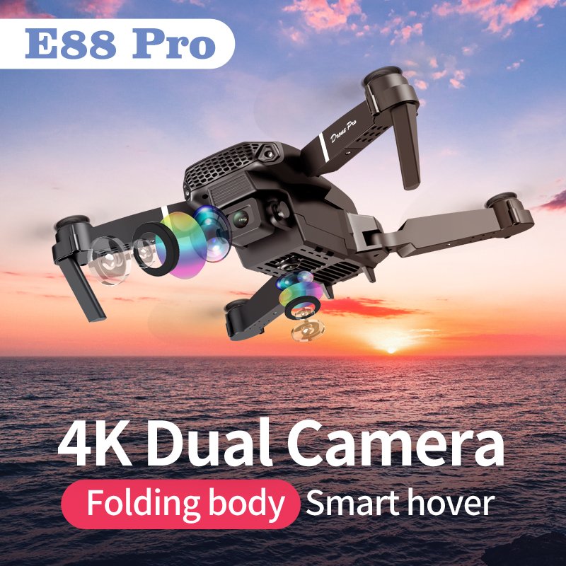 2024 E88 pro hot selling drone HD aerial photography 4K camera mini aircraft cheap remote control aircraft