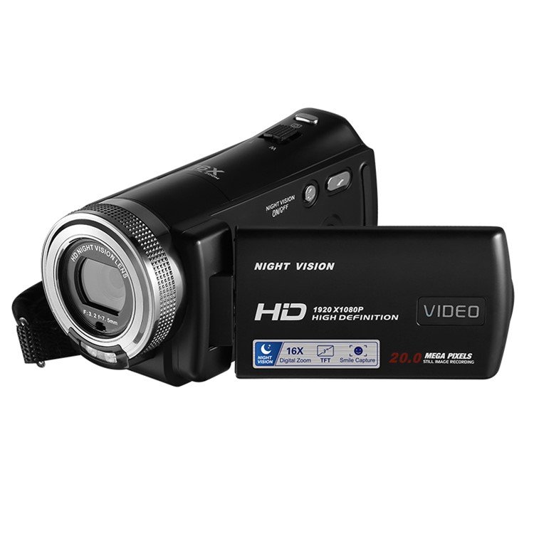 1080P Home Infrared Night Vision Video Cameras V12 16X Digital Zoom 3.0" TFT Touch Panel High Definition Camcorder Mini DV Gift