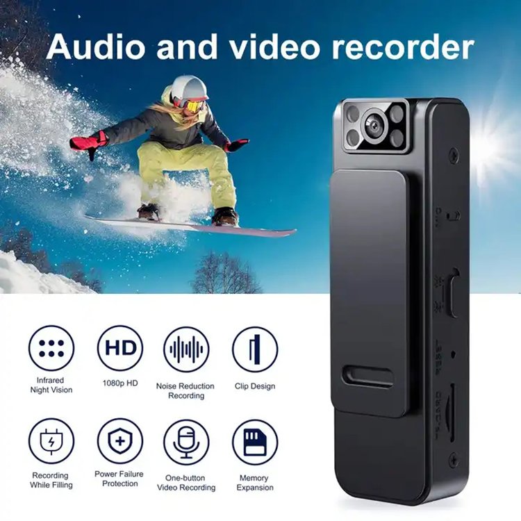 1080P Portable Mini Camera L8 IR Night Vision Support SD Card For Driving Meeting Riding Small Video Recorder