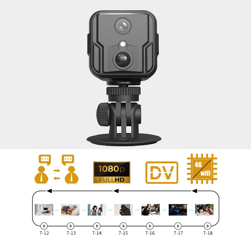 Network Camera Wireless T9W2 Built-in Siren Motion Detection Two-way Audio 2.4G Wi-Fi Security Wifi Cameras