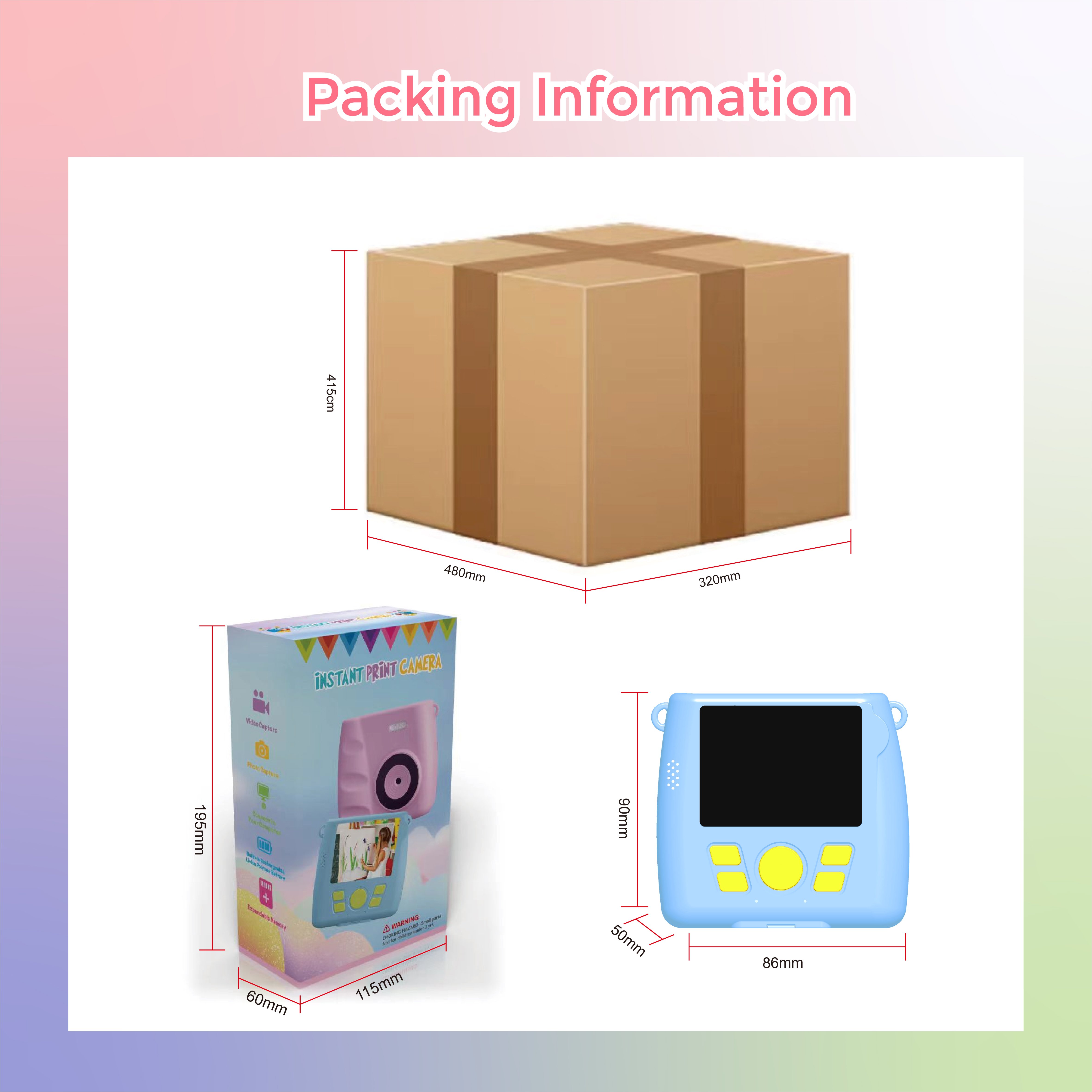 Instant Print Photo Digital Children Camera 2024 best toys Kids Mini Thermal Printer camera Q8 for boys and girls