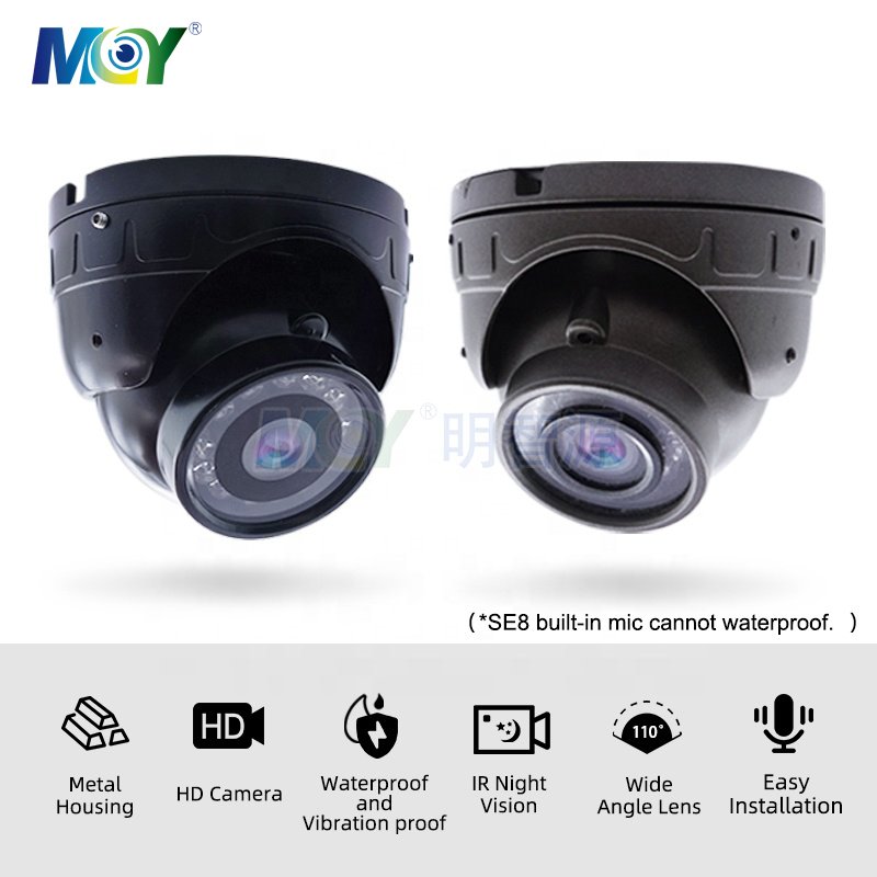 720P 1080P CVBS 700Tvl Audio IR Night Vision Vehicle Mobile Mini Dome Camera for Bus School