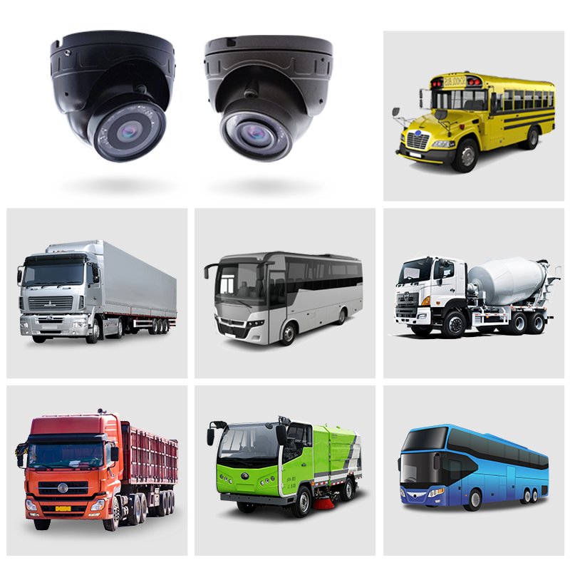 720P 1080P CVBS 700Tvl Audio IR Night Vision Vehicle Mobile Mini Dome Camera for Bus School