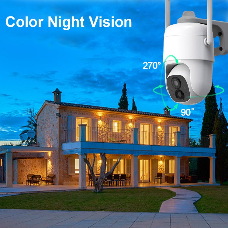 Hot Sale Dome Wireless Outdoor Floodlight Camera Solar Network Camera