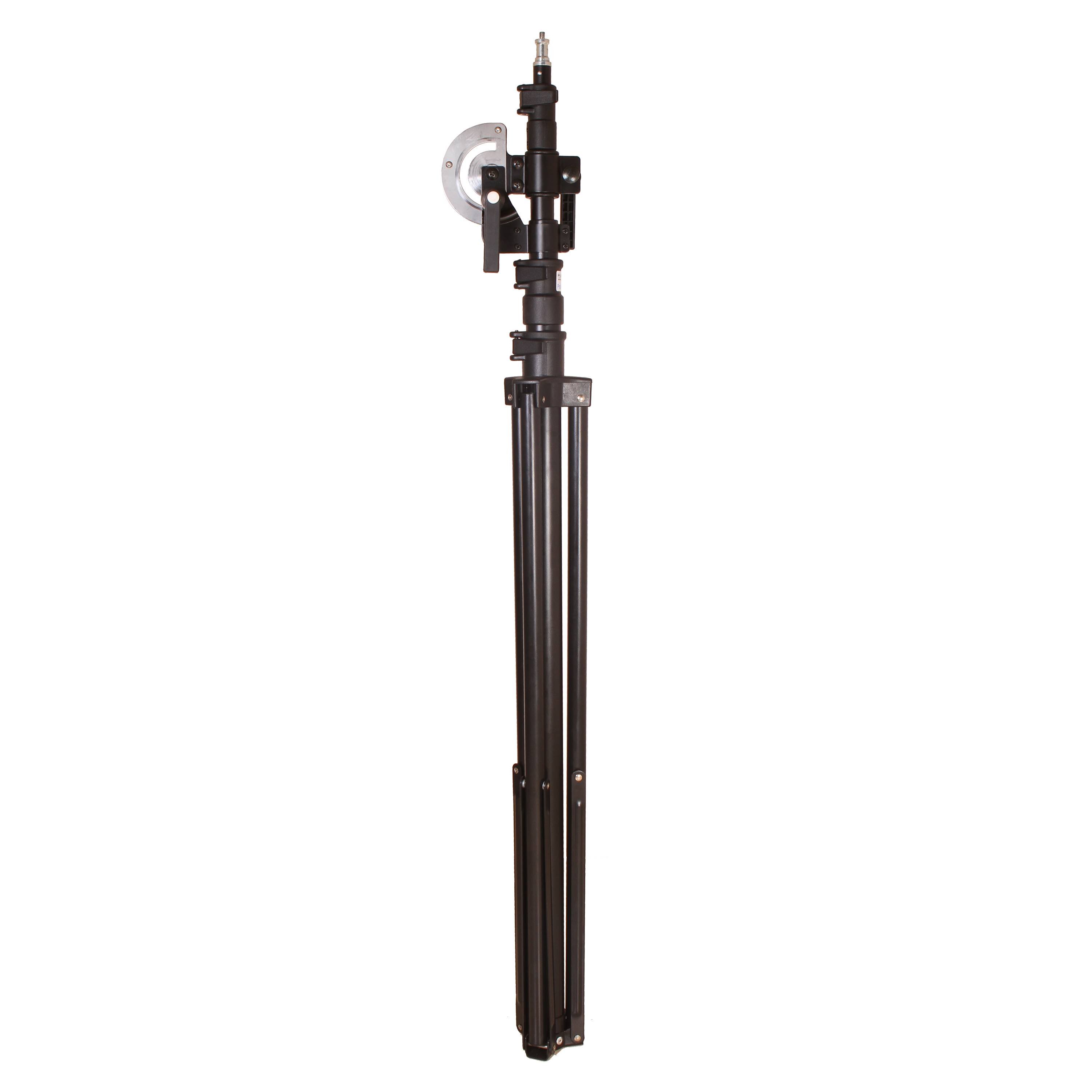 Harison Bahubali Boom Stand Black Powder-Coated Finish Air-Cushioned with Carry Bag for Vertical Support of Lights and Camera
