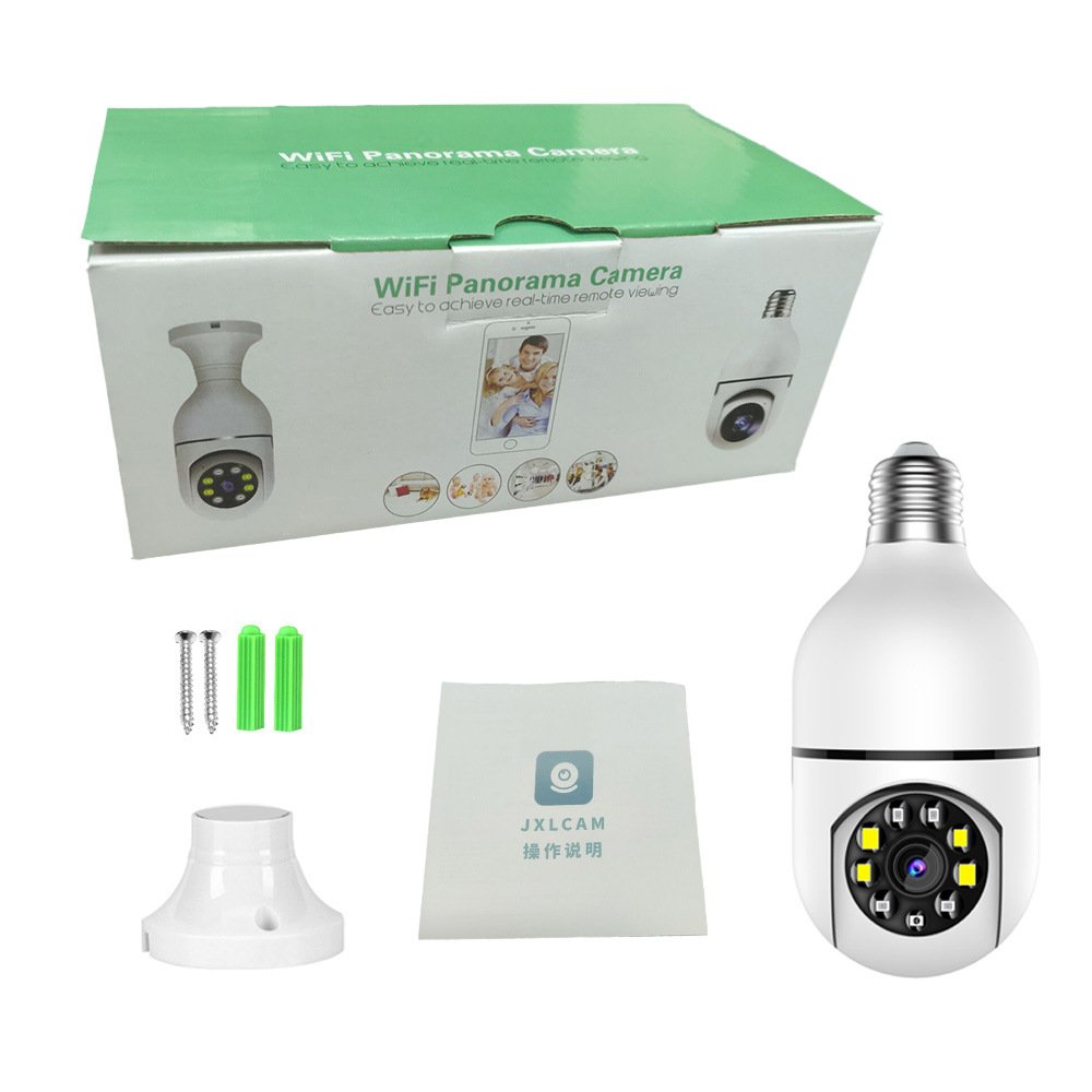 Indoor Monitoring Dome Camera 1080p Automatic Tracking Light Bulb Shape Mini High-Definition Camera