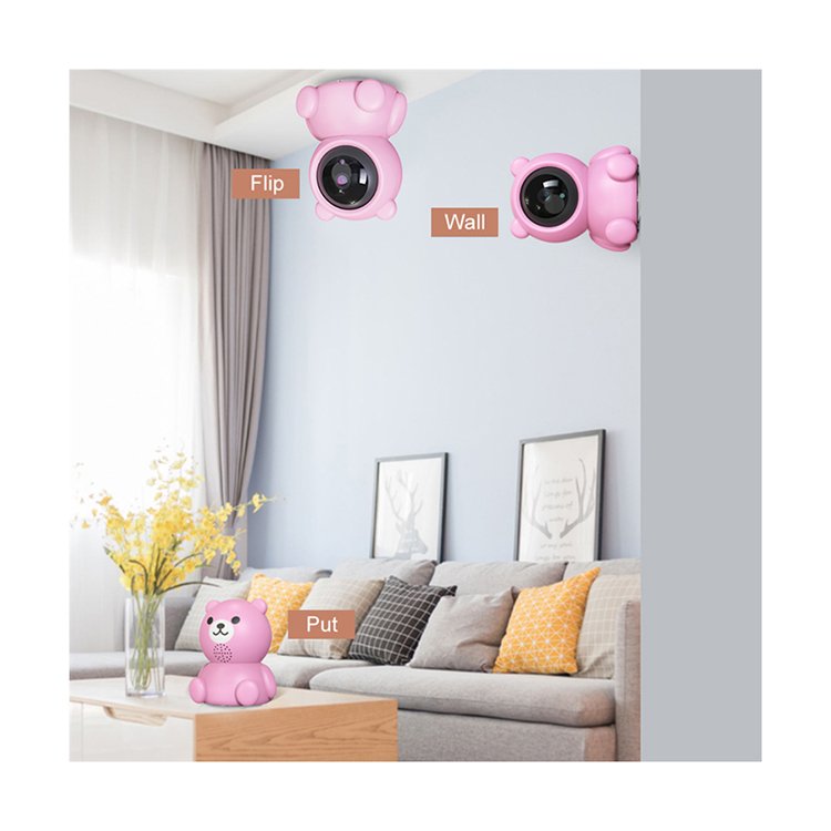 Security Wireless Camera Smart Home 1080P Wireless Cctv Home Security Ip Camera Cute Pet Bear Camera For Baby