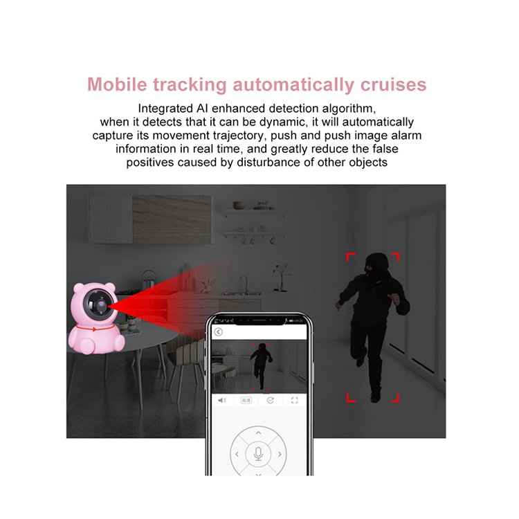 Security Wireless Camera Smart Home 1080P Wireless Cctv Home Security Ip Camera Cute Pet Bear Camera For Baby