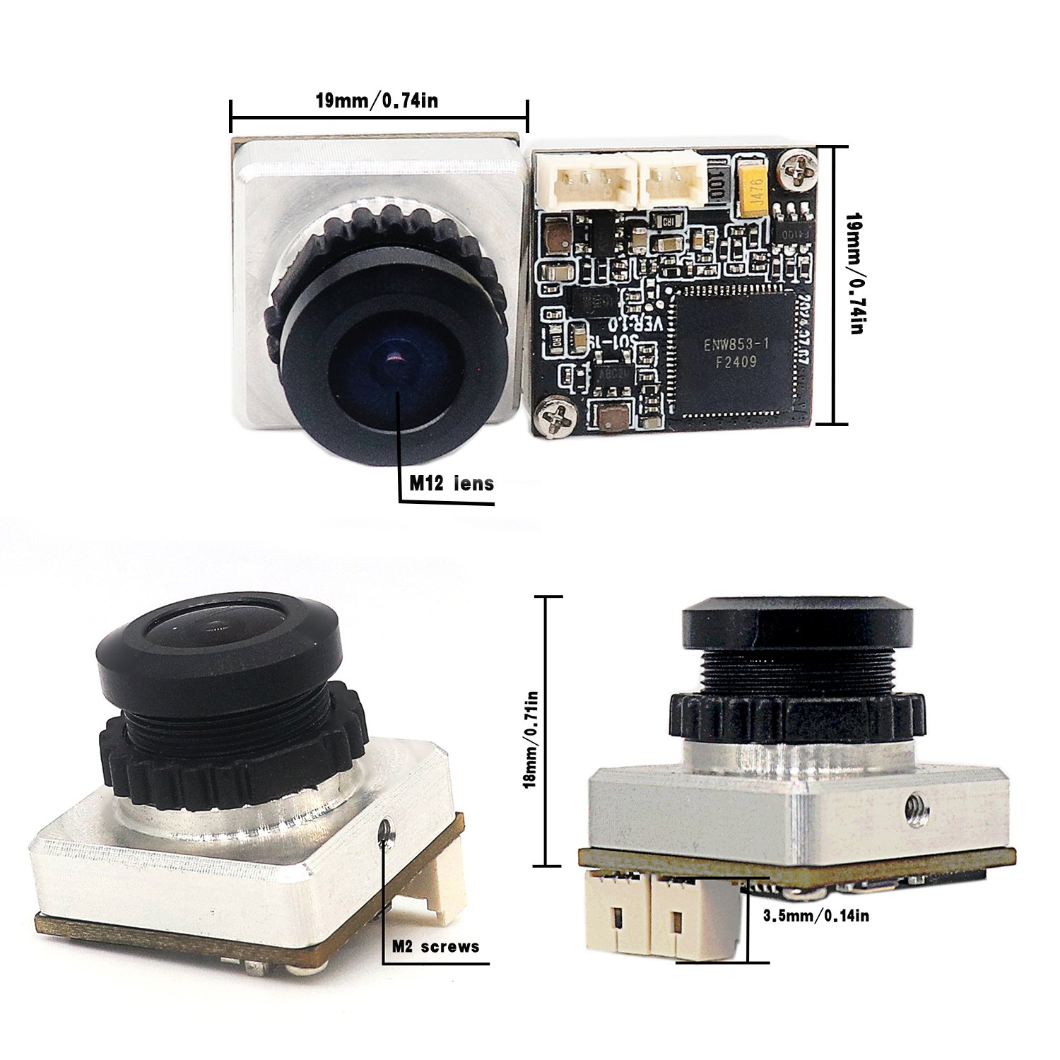 5-30V Wide angle 170degree Starvis IMX 307 CVBS AHD 1080P FPV drone Camera module with Menu cable