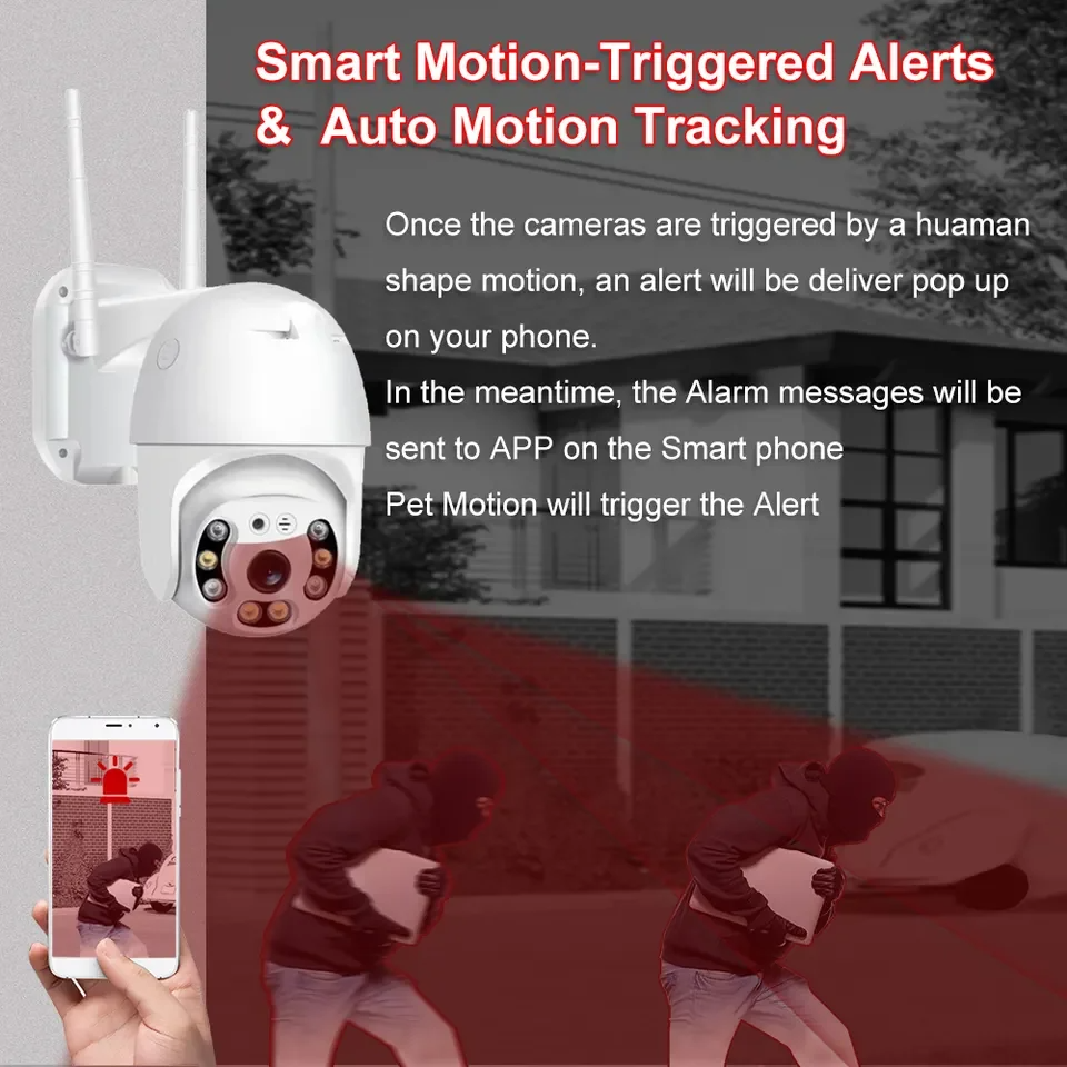 Cheap 1080P Waterproof Wireless WiFi Video Surveillance PTZ Network Camera 2MP Yiiot Home CCTV Outdoor IP WiFi Security Cameras