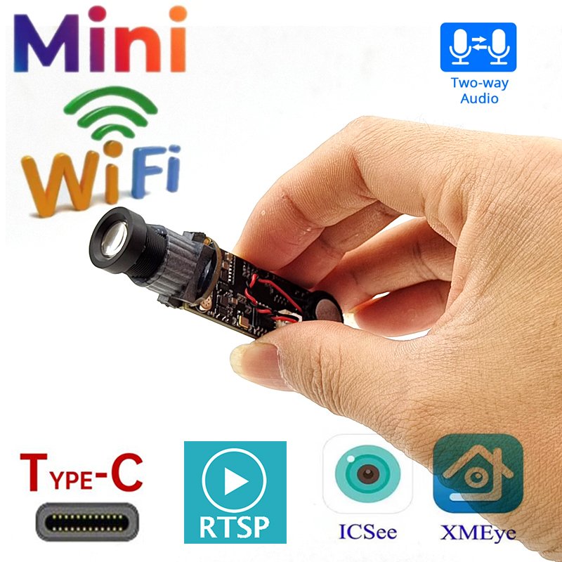Icsee Xmeye DIY Mini Wifi IP Camera Module Small Size 1080P Wireless PCB Security P2P Cloud Two Way Audio Industry Smart Sdk TF