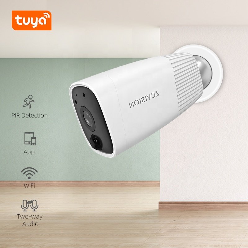 Smart Home Tuya Wifi Battery Camera Ubox Wireless Rechargeable Low power PIR Motion Detection two-way Audio for Home Security