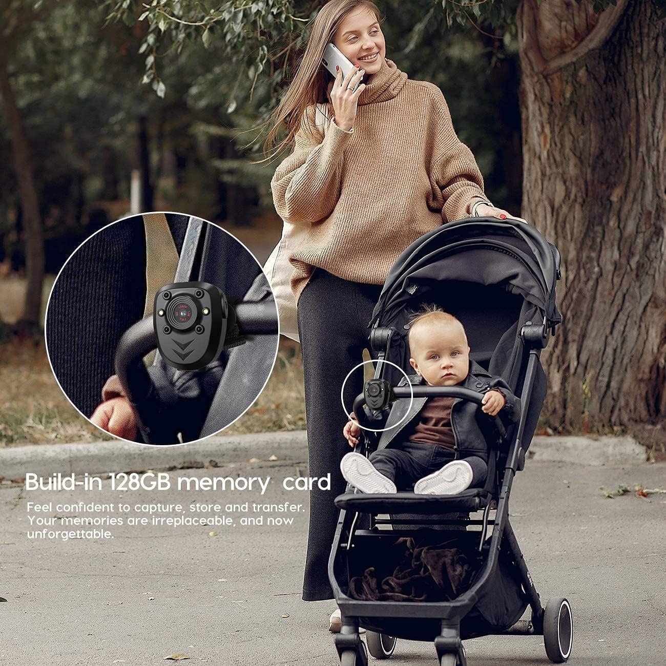 Mini Body Camera Video Recorder with Night Vision IR & Loop Record HD 1080P Wearable Cam for Home Outdoor Security Guard