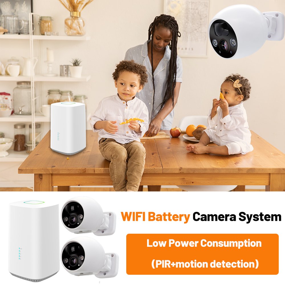 WESECUU WIFI Rechargeable wireless smart home cameras video baby monitor wifi network camera cctv wireless camera