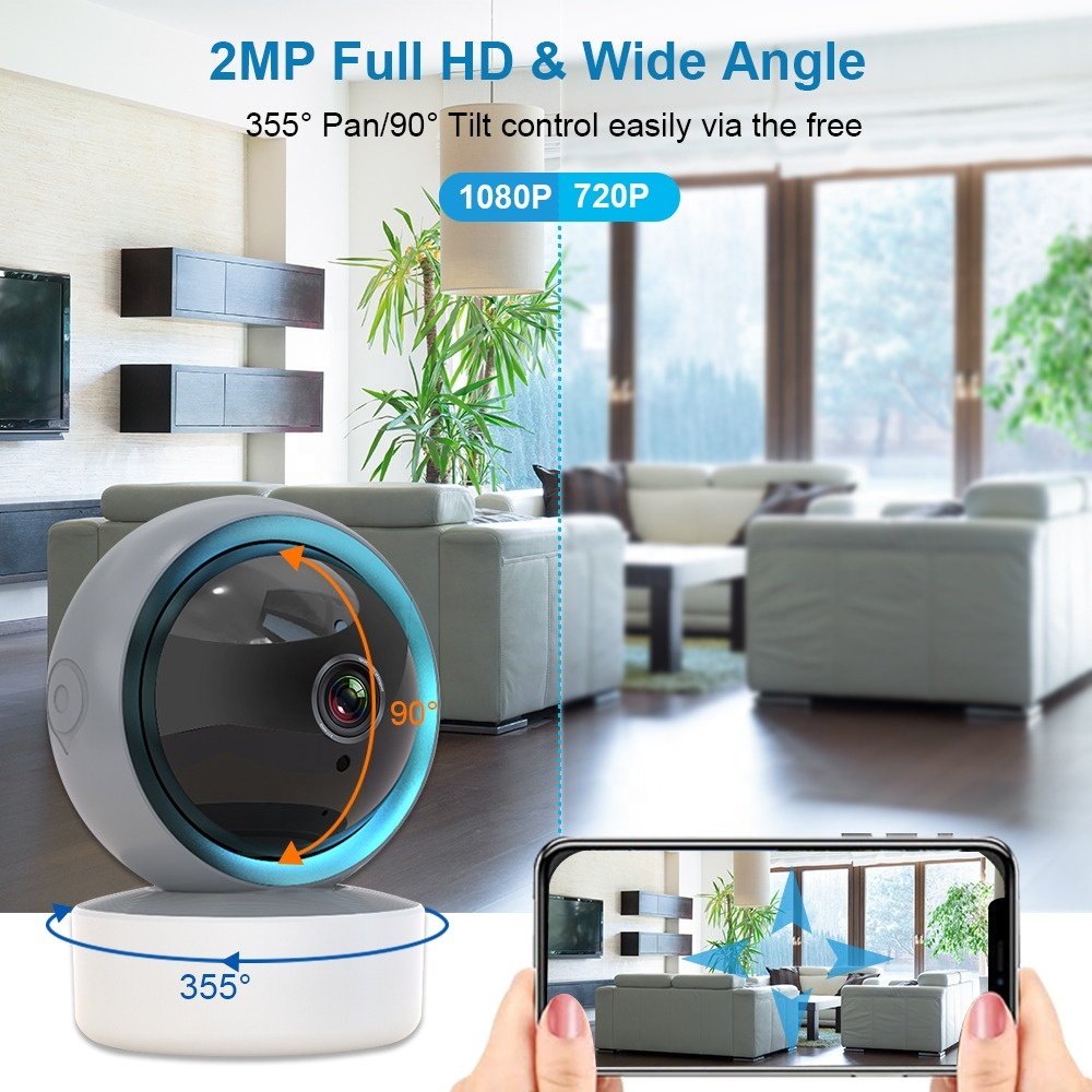 tuya smart baby monitor 1080P CCTV Wireless digital cameras wifi IP night vision network mini camera