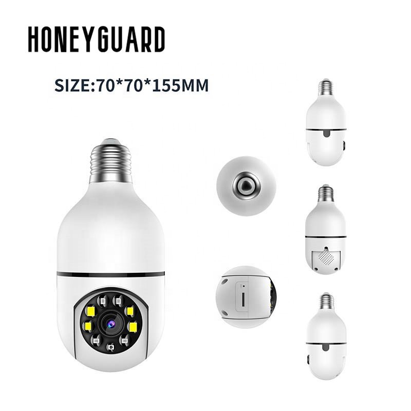 HONEYGUARD SFC014 360 Degree Panoramic CCTV Fisheye Light Bulb VR Network Camera WIFI Home Security IP Camera