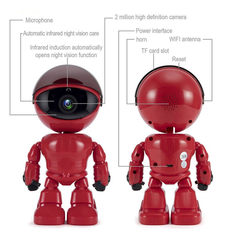 HD Network Camera - Two-way Audio, 2.4GHz and 1080P Robot Camera