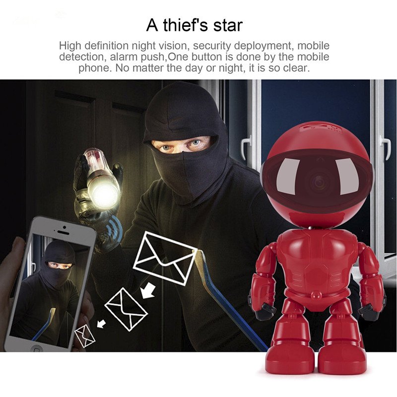 HD Network Camera - Two-way Audio, 2.4GHz and 1080P Robot Camera