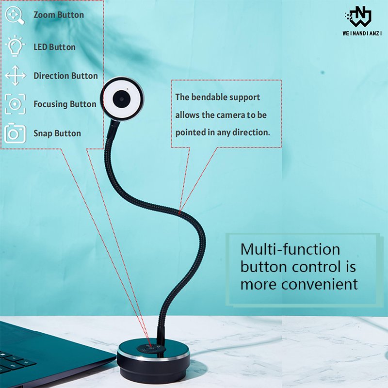 Free USB drive/face recognition /LED lighting/video conferencing, HD 12MP 4K pc Camera multi-function USB camera PC desktop