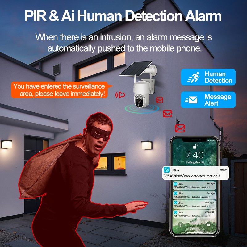 S50 Wifi Solar Network Camera Hd 4mp 1080p Wireless 4G Surveillance Security Ubox App 360 Degree Ptz Ip Cameras