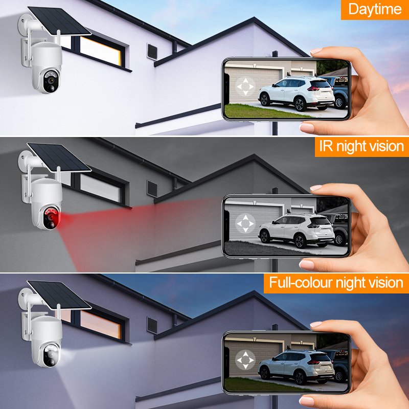 S50 Wifi Solar Network Camera Hd 4mp 1080p Wireless 4G Surveillance Security Ubox App 360 Degree Ptz Ip Cameras