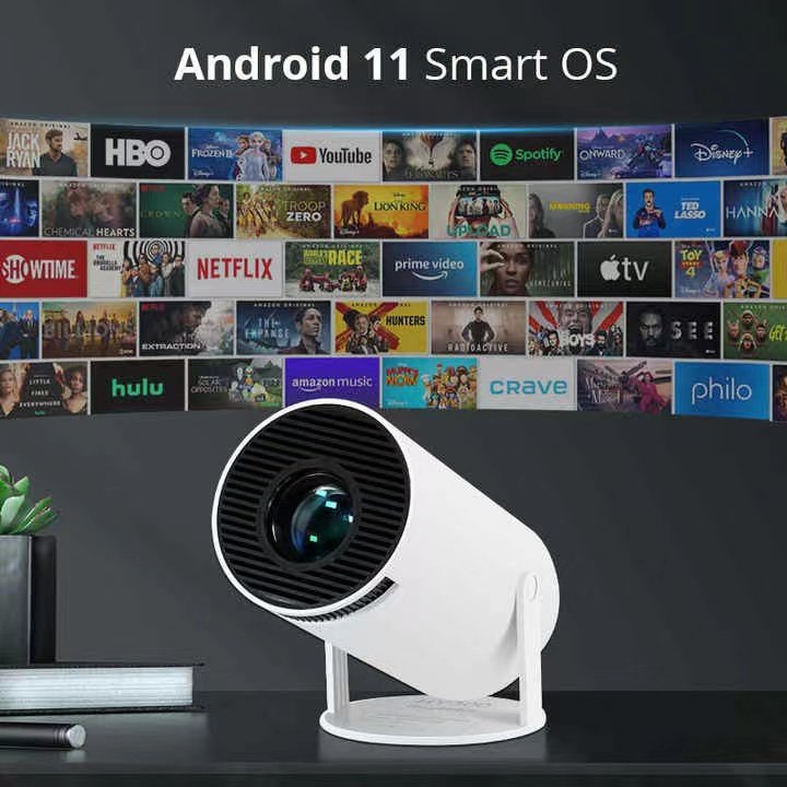 Factory HY300 pro Android 11 720p 4K 160ANSI Home Theater Projector WIFI6 BT5.0 Smart Video Portable Mini Projector Dual WIFI