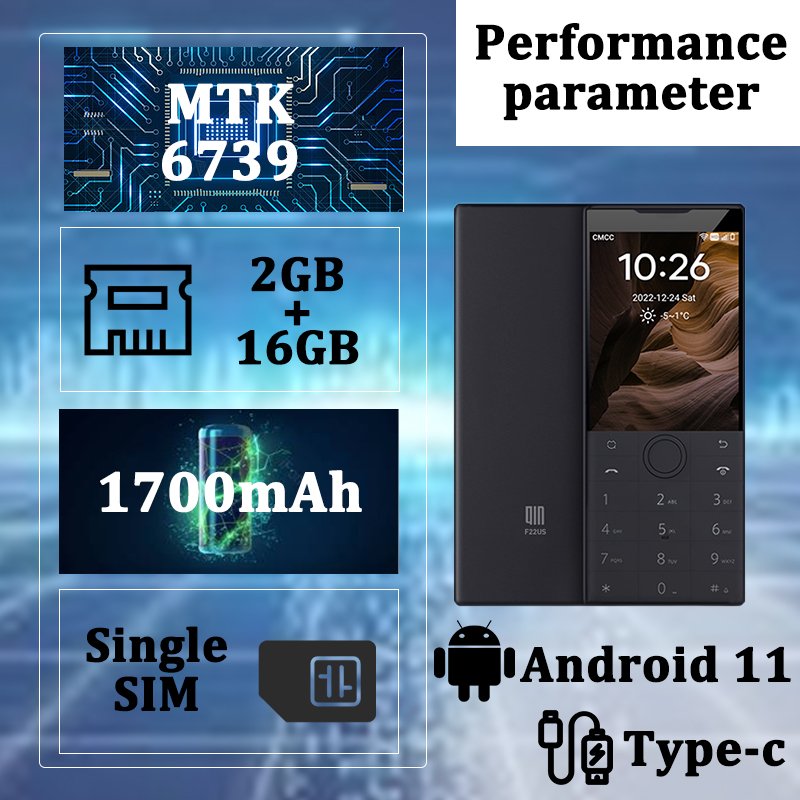 4G Google Touchscreen Keyboard Duoqin F22 Android 11 No Camera Small Portable Fashionable Smart Mobile Telephones With Low Price