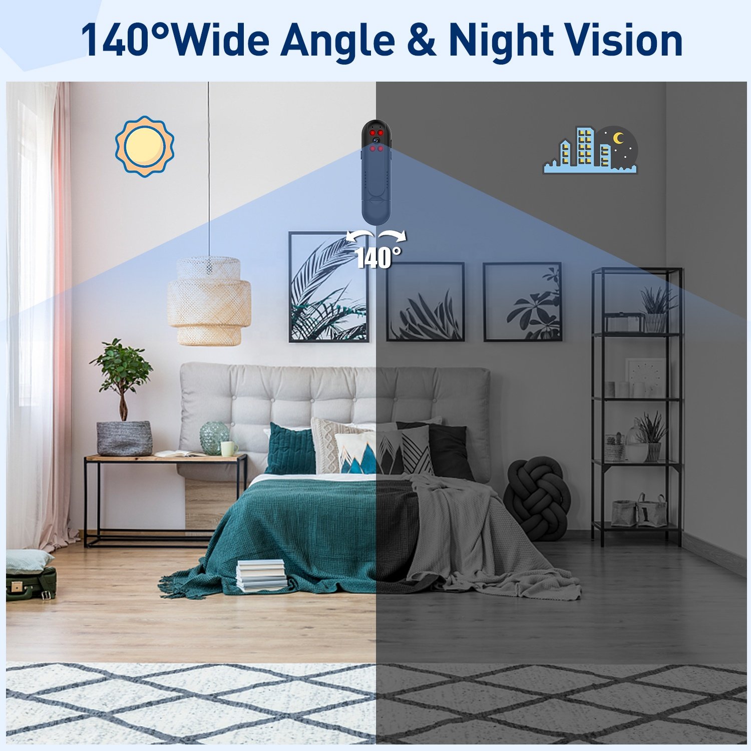 New HD 1080p Body Camera with Night Vision & Back Clip for Extreme Sports
