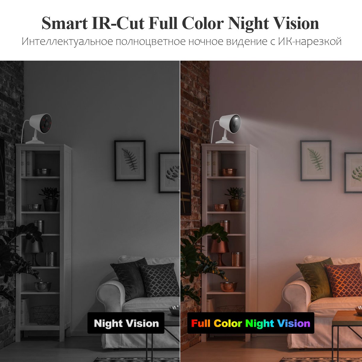 2MP HD 1080P Smart Home Wireless Wifi IP Security Camera Two Way Audio Indoor Human Detection Support Alexa Network Camera