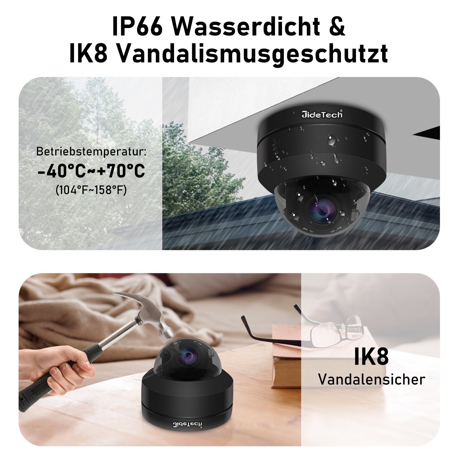 JideTech Poe 5MP Dome Camera ip 5X Optical Zoom Night Vision Poe Cctv Camera Auto Tracking Network Camera
