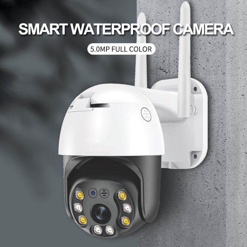 5MP HD WIFI Bluetooh Two-way intercom and finite network outdoor Security WIFI Adjustable angle Intelligent recording Camera