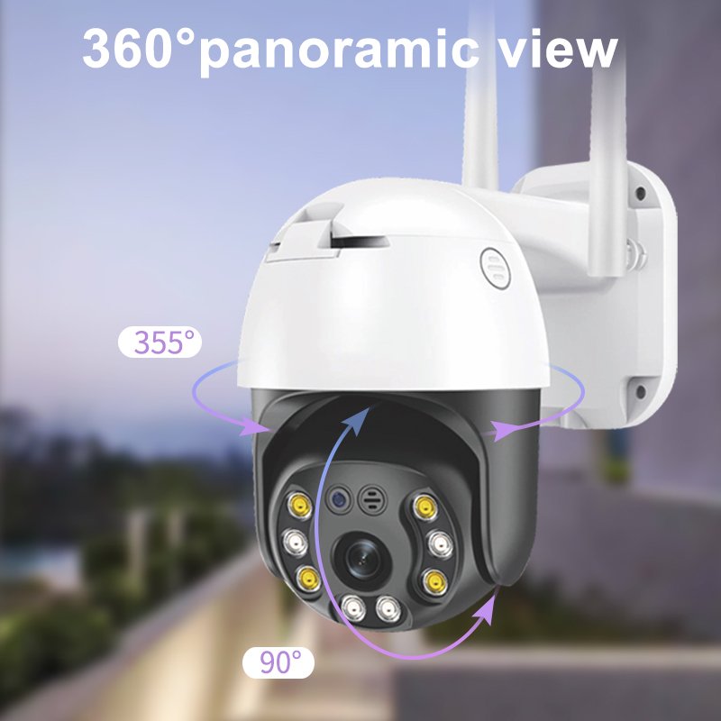 5MP HD WIFI Bluetooh Two-way intercom and finite network outdoor Security WIFI Adjustable angle Intelligent recording Camera