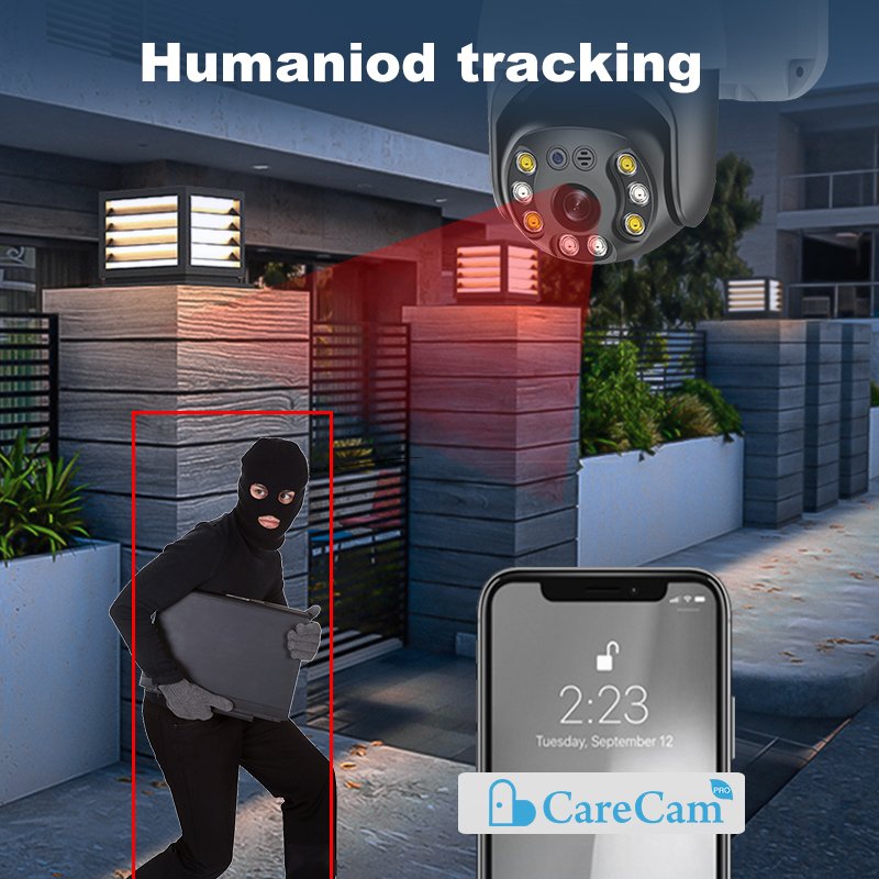5MP HD WIFI Bluetooh Two-way intercom and finite network outdoor Security WIFI Adjustable angle Intelligent recording Camera